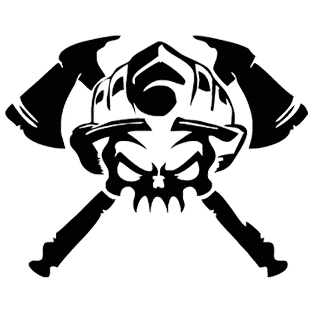 Skeleton Fireman Car Sticker Vinyl Decal Car Truck Bumper Window Laptop Sticker Decor Gift Die Cut Decals Laptop Window Glass