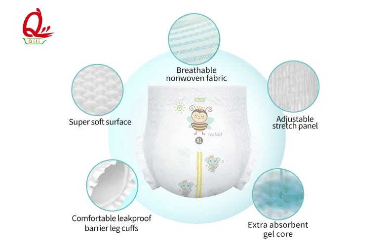 GIOTTO High Quality Disposable Dipers Baby Diaper For Babies Easy up diapers