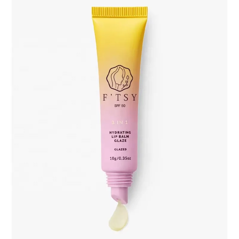 OEM Natural Castor Oil Broad Spectrum Shea Butter Hydrating Repair UV SPF 50 Sunscreen Shimmer Lip Balm Glaze