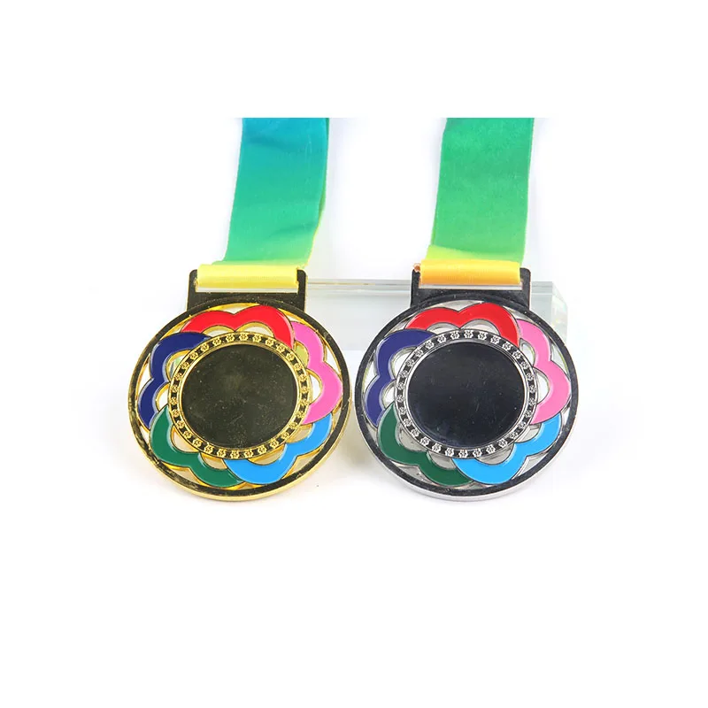 KaiMai medal manufacturer custom metal flat sublimation blank award medal with print new design pictures medal ribbon
