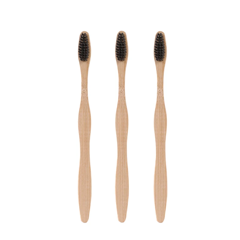 Wholesale custom eco friendly bamboo charcoal wave bristles wooden bamboo toothbrush China