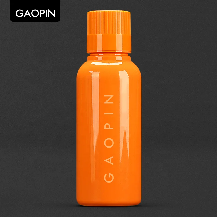 310ml PET Vitamin Plastic Bottle Pill Container Empty Capsule Screw Cap Bottle Orange Packaging