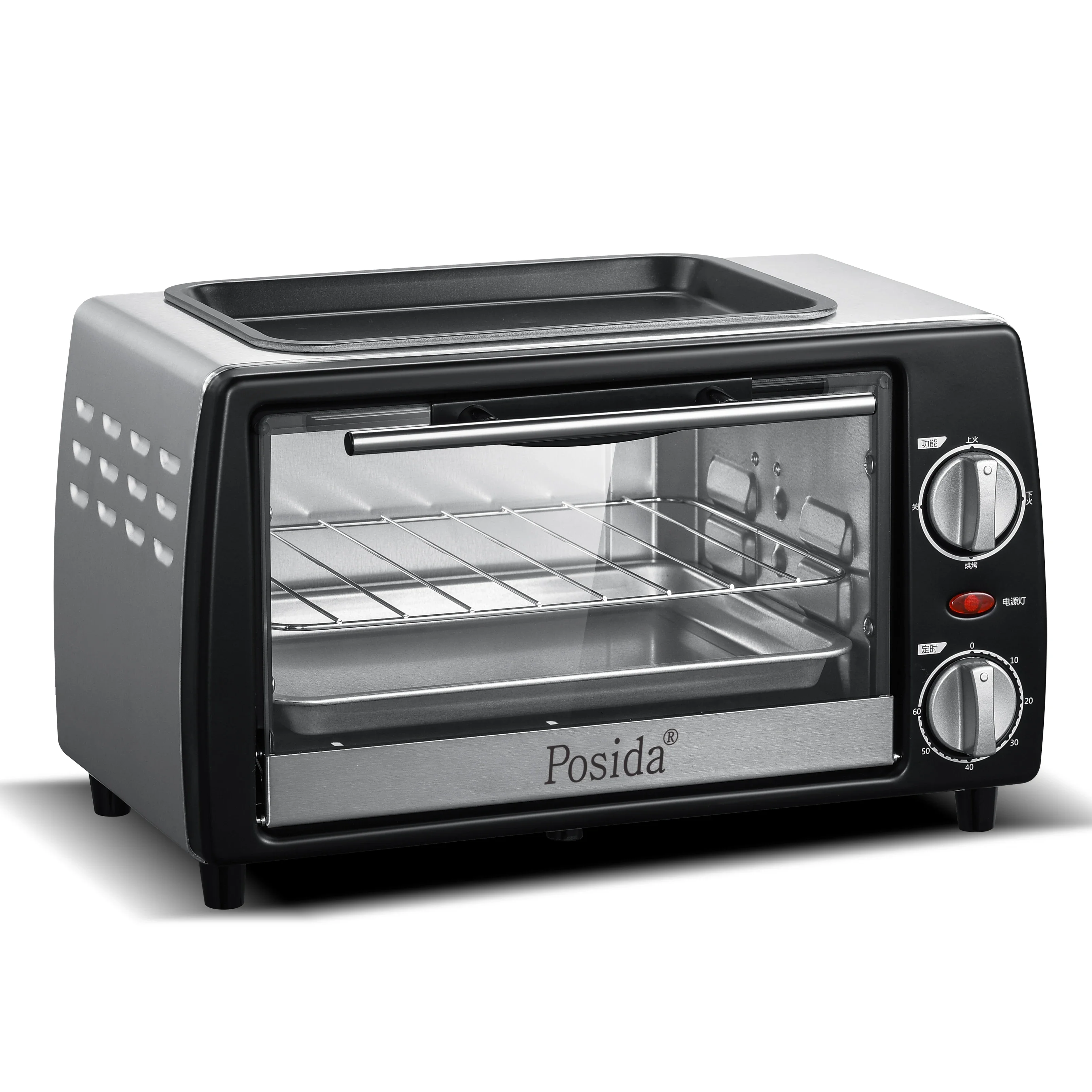 10L750W electric oven  Mini Pizza Oven with baking pan on the top oven electric