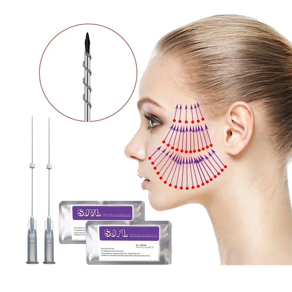 WETAMEI Korea Faden Pcl Thread, Fox Eye Cog 4d 60mm 90mm Double Screw Plla Hilos, Eyebrow Lifting Thread Face Lift Pdo