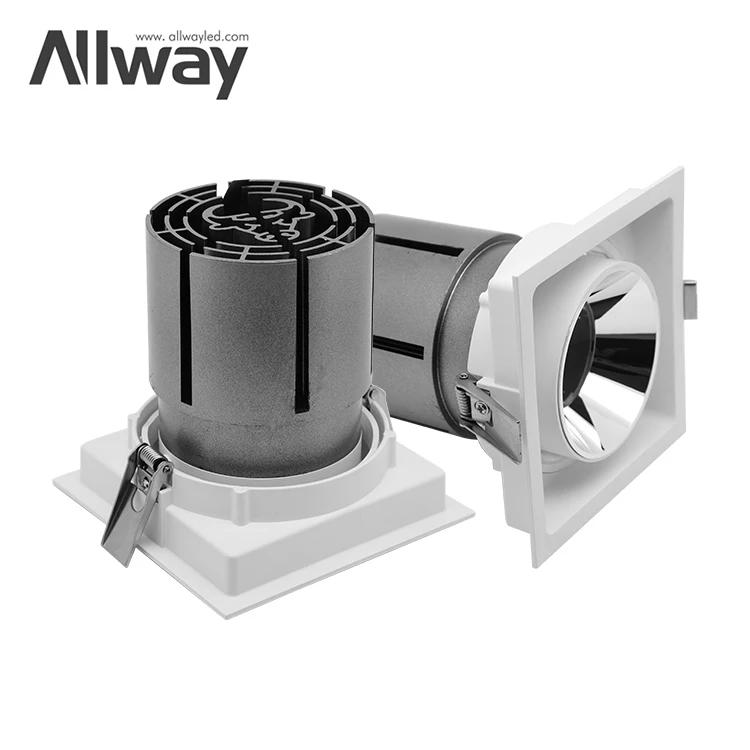 Energy Saving Square Shape Three Color Aluminum Indoor Housing Warehouse 20W LED Grille Lamp