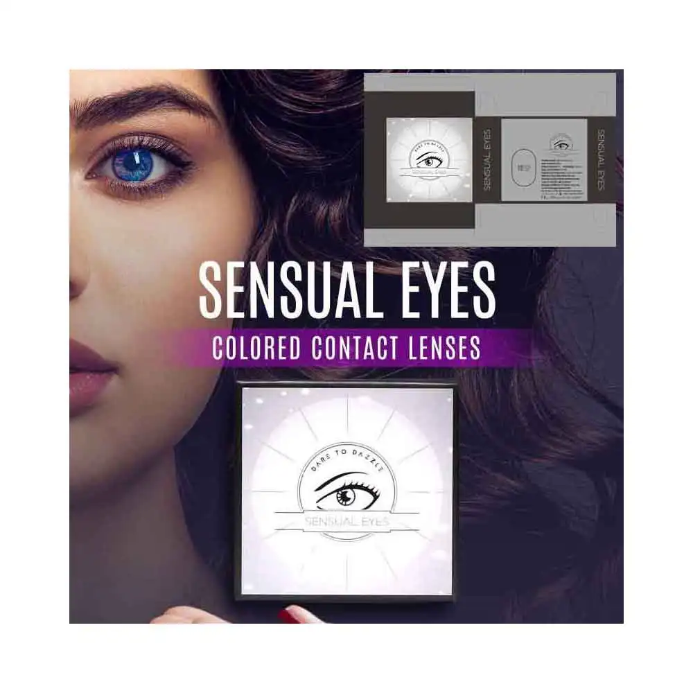 Eyeshare Free Design Custom Eye Lens Packing Box Colored Contact Lenses Wholesale Personal Brand Lentes De Contacto Paper Box