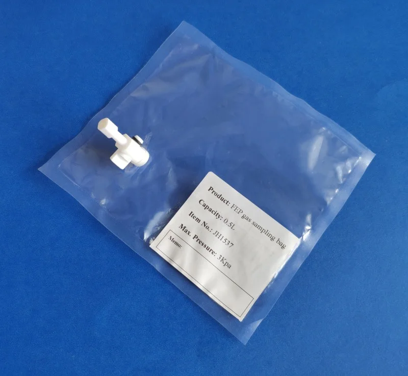 Лабораторный мешок для забора проб газа FEP с клапаном PTFE коррозионного 0 2-20