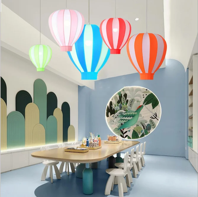 New playground children room hot air balloon lights kindergarten supermarket shopping malls hot air balloon chandelier