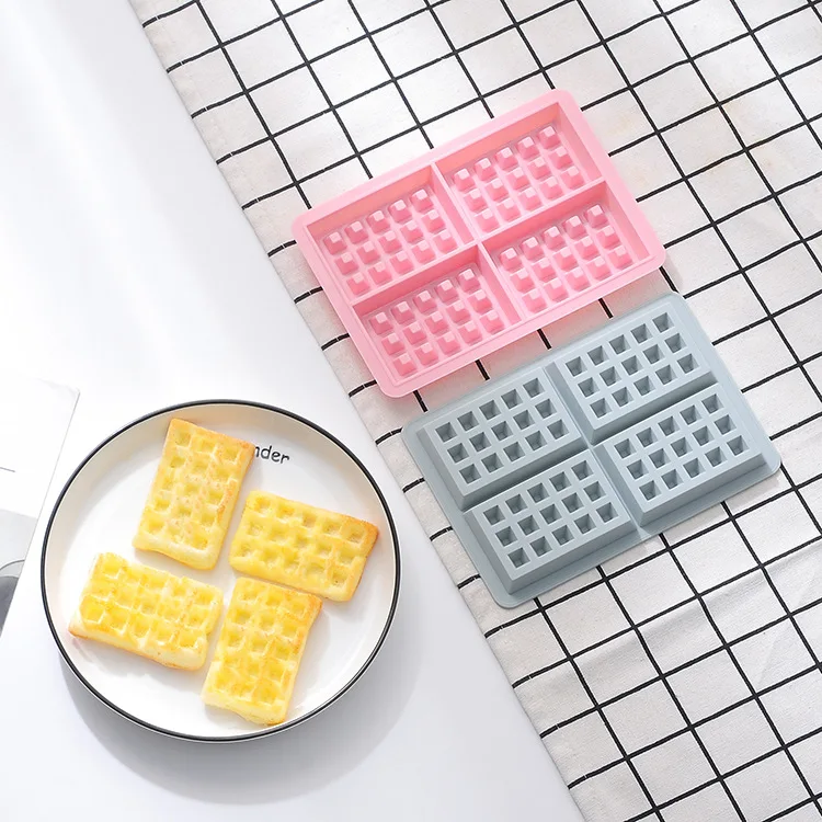 Popular BPA FREE Silicone Waffles Cake Bread Pan Baking Mould Soap Mold