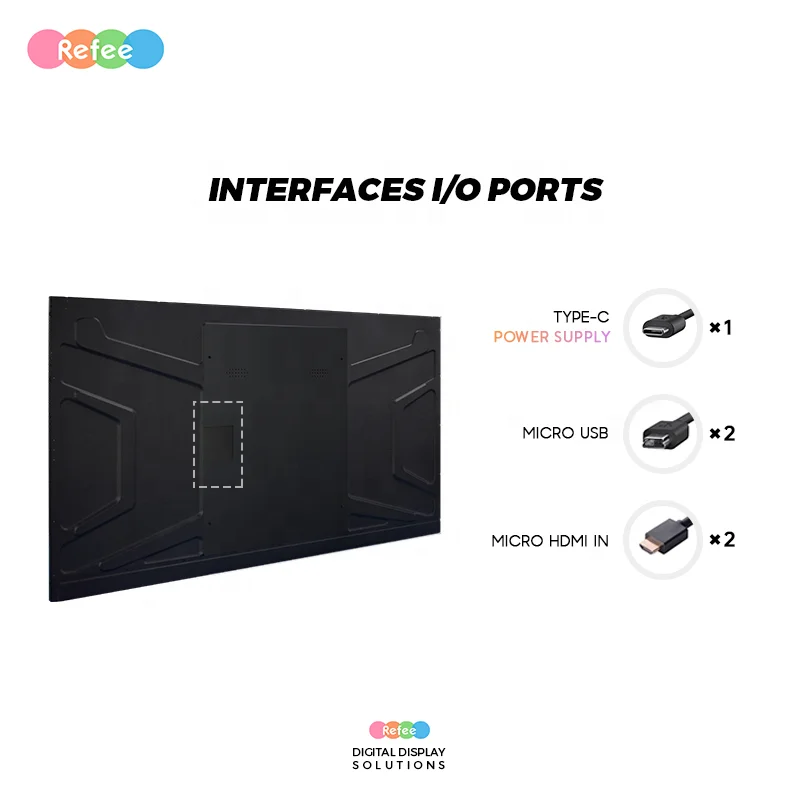 Ultra slim 4K QLED wall mount advertising display lcd display panel internet advertising digital signage and displays