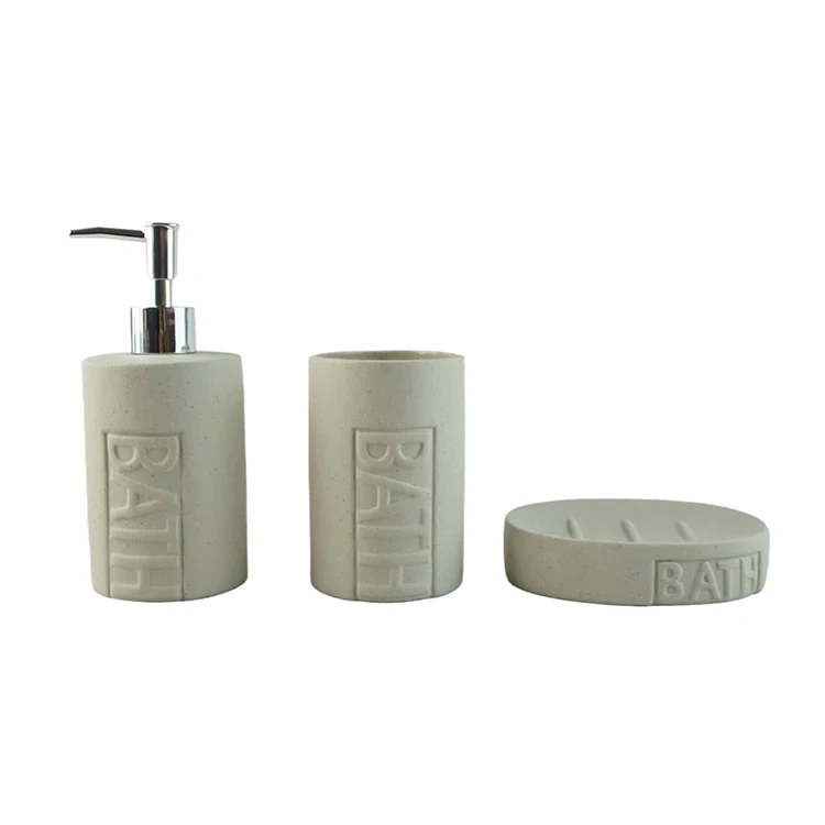 
Home Accessories Bathroom Four-Piece Set White Ceramics Liquid Soap Bathroom Luxury Accessories Set 