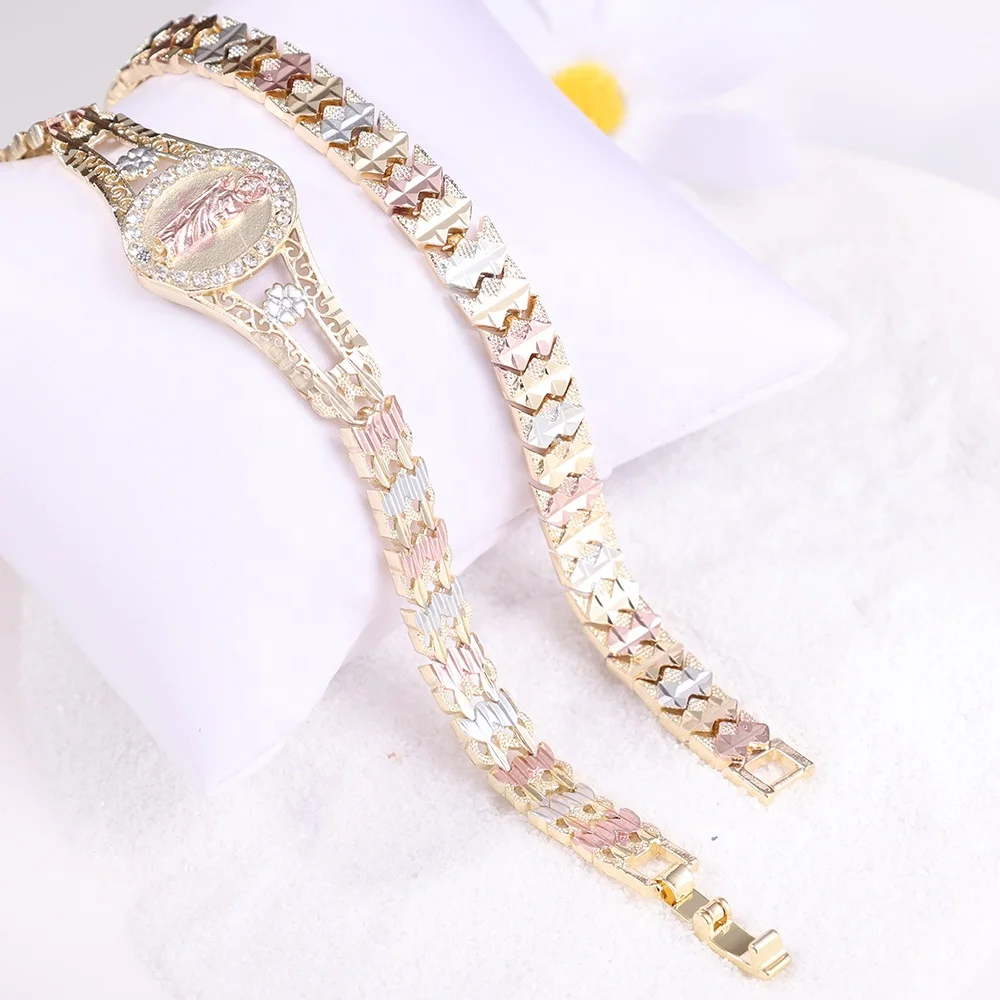 Популярные позолоченные браслеты Oro Laminado Pulsera con Imagen San Judas итальянский позолоченный браслет Saint Jude