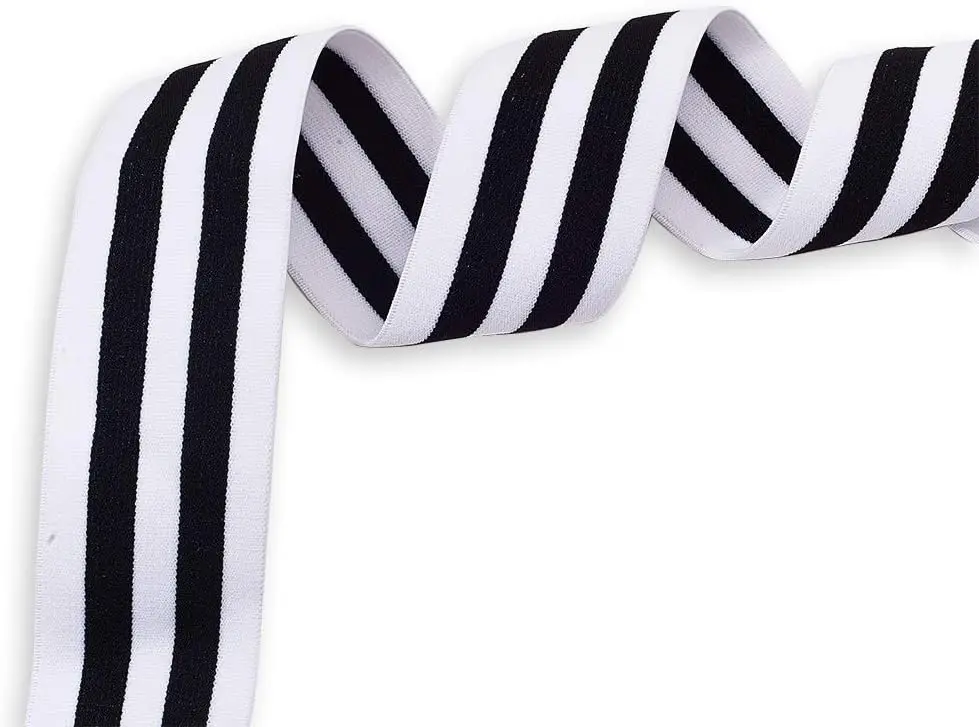 38mm Stock available clothing accessory jacquard flat stretch  elastic waist band for trouser boxer cuffs