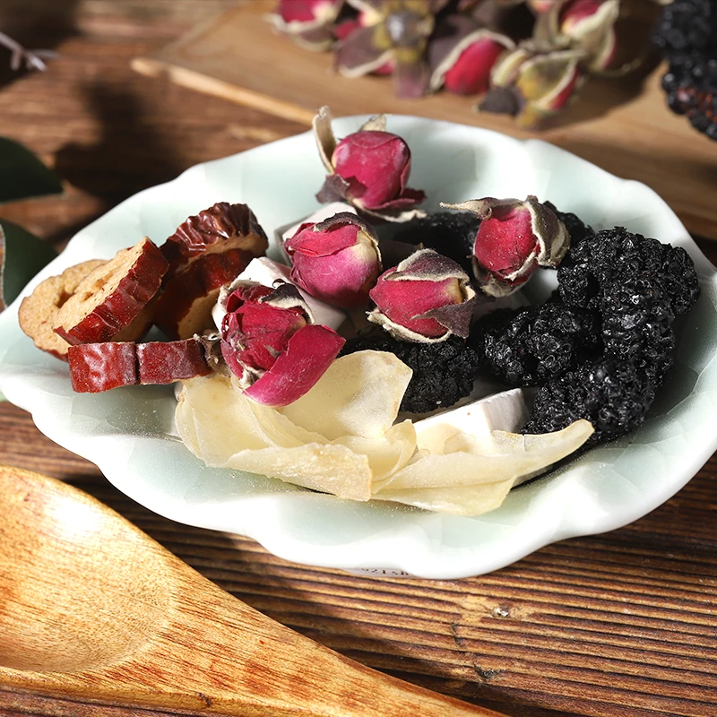 Китай, оптовая продажа, тутовая Роза, Лилия, Пория, красный цветочный чай с датой