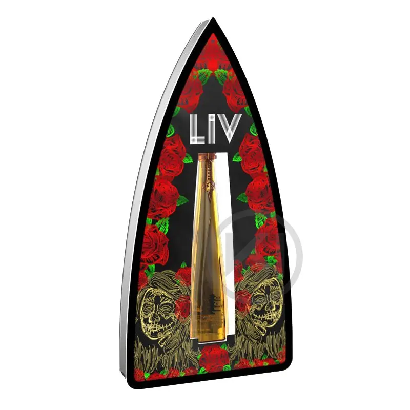custom nightclub acrylic led vodka VIP bottle service presenter glorifiers display for whiskey beverage drinks wine champagne