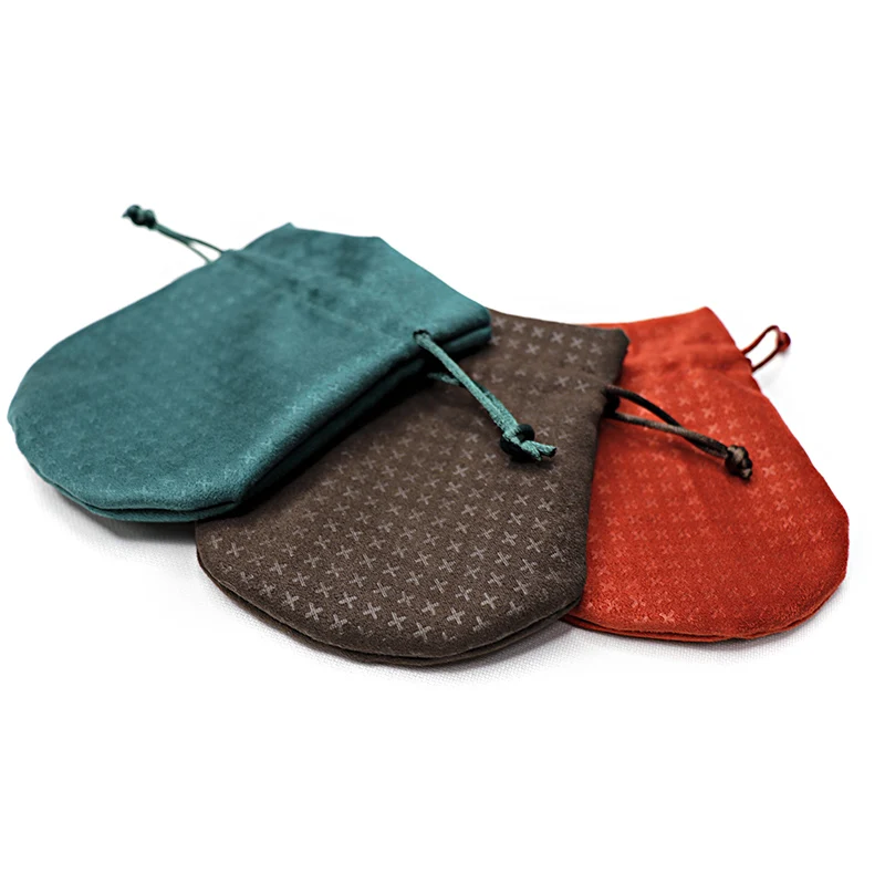 Customized Velvet Fabric Jewelry Pouches Small Drawstring Storage Packing Bag with Custom Logo Printed