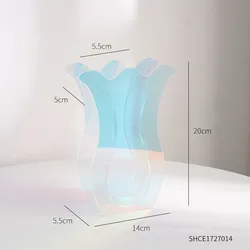 New Colorful Acrylic Flower Vase For Wedding Centerpieces Home Decorations Arch Shape Vase Modern Design