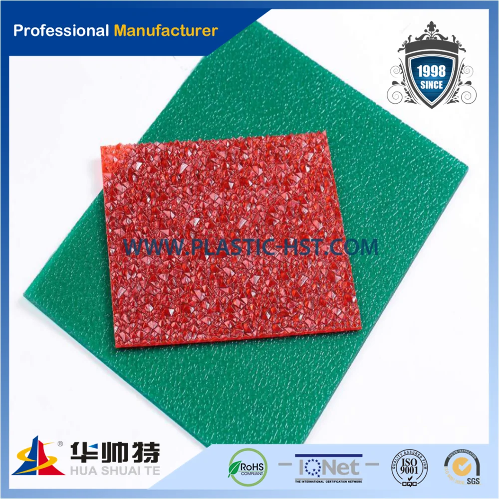 Raw material pc embossed polycarbonate embossed sheet