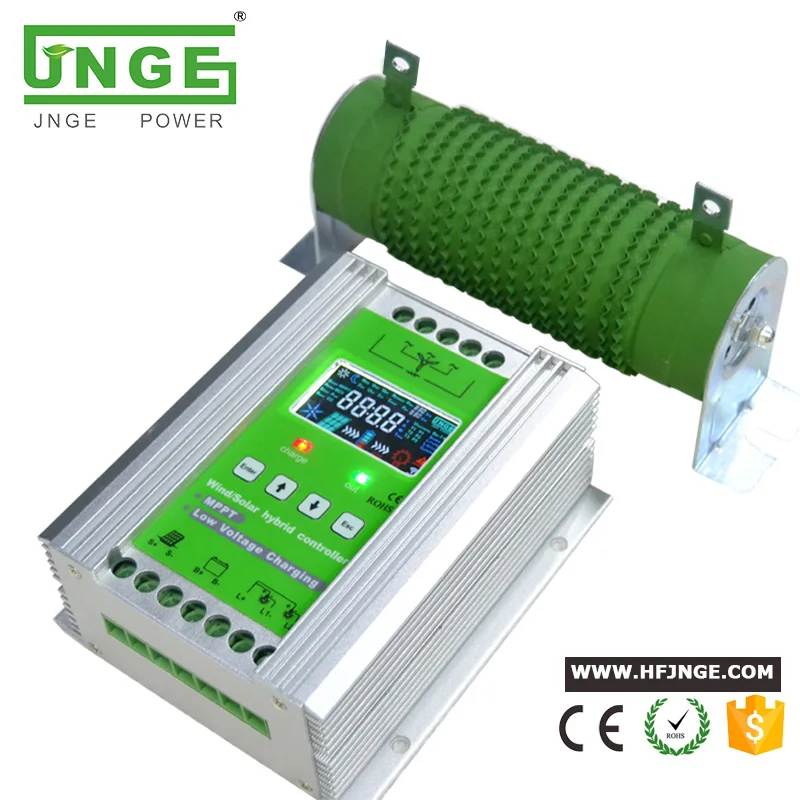 Support WIFI GPRS APP monitor 12V 24V 600W Wind Turbine and 500W Solar Panel Hybrid Charger Controller