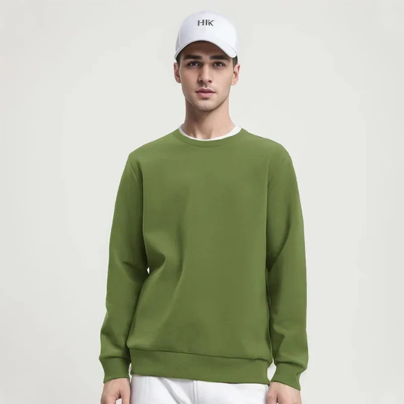Wholesale Plain Hooded Sweatshirt Custom Logo Sweatshirt Blank Pullover Sweatshirt Without Hood