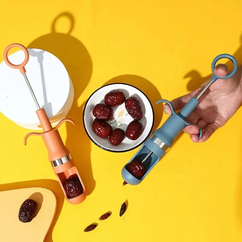 Red Dates Jujube Pitter Cherry Olive Corer Home Kitchen Fruit Core Remover Seed Push Out Tool Accessories