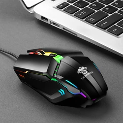 AIWO OEM Programmable 7 Color Breathing Lamp Usb Wired Optical Mechanical New Gamer Gaming Mouse For Laptop Computer PC