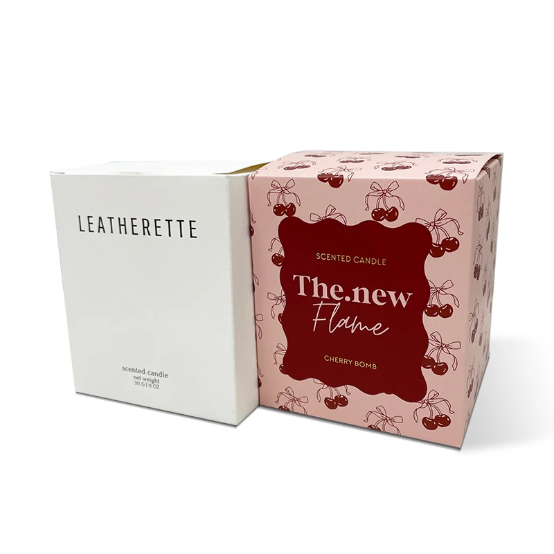 Customized Luxury Scented Candle Gift Boxes For Candle Jar Packaging Printing Foldable Paper Boxes