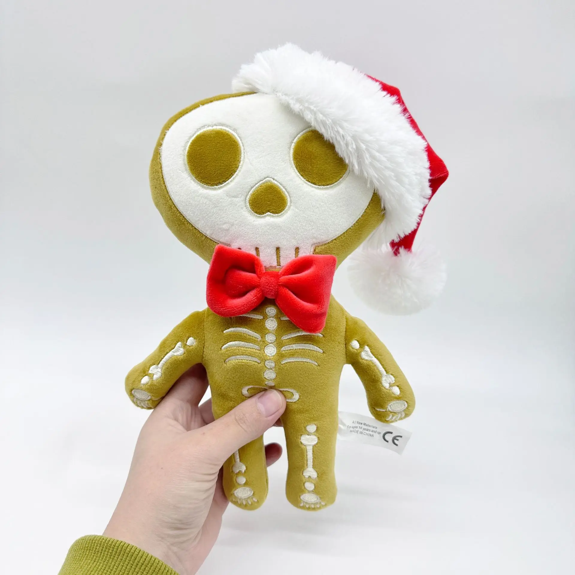 Customized Skeleton Christmas Gingerbread Man Skeleton Doll Plush Toys for Halloween