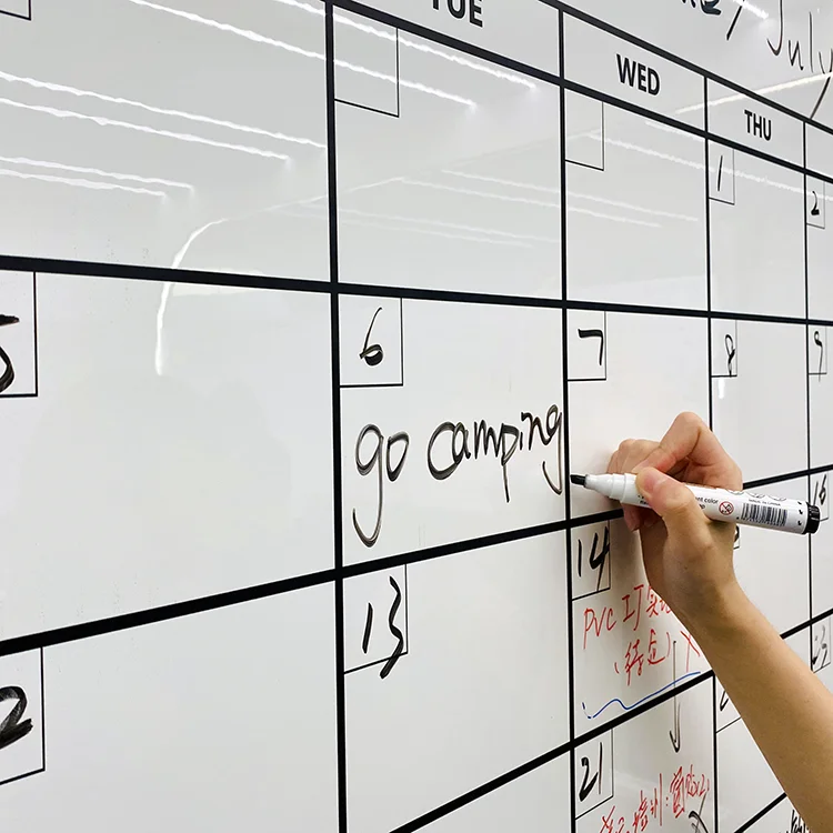 HOMIDEK PET Whiteboard Sticker Planner Board Dry Erase Calendar Whiteboard