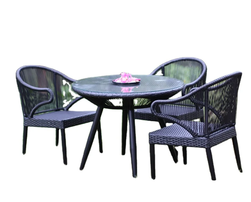 Patio furniture rattan outdoor dining set conversation set
