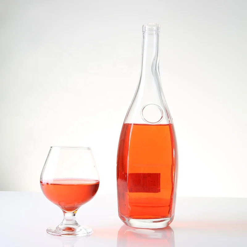 Luxury Empty Packing 750 ml Frosted Bulk Foreign Vodka Wine Bottle Clear Glass Tequila Wine Bottles 500 ml 75cl 750ml With Cork