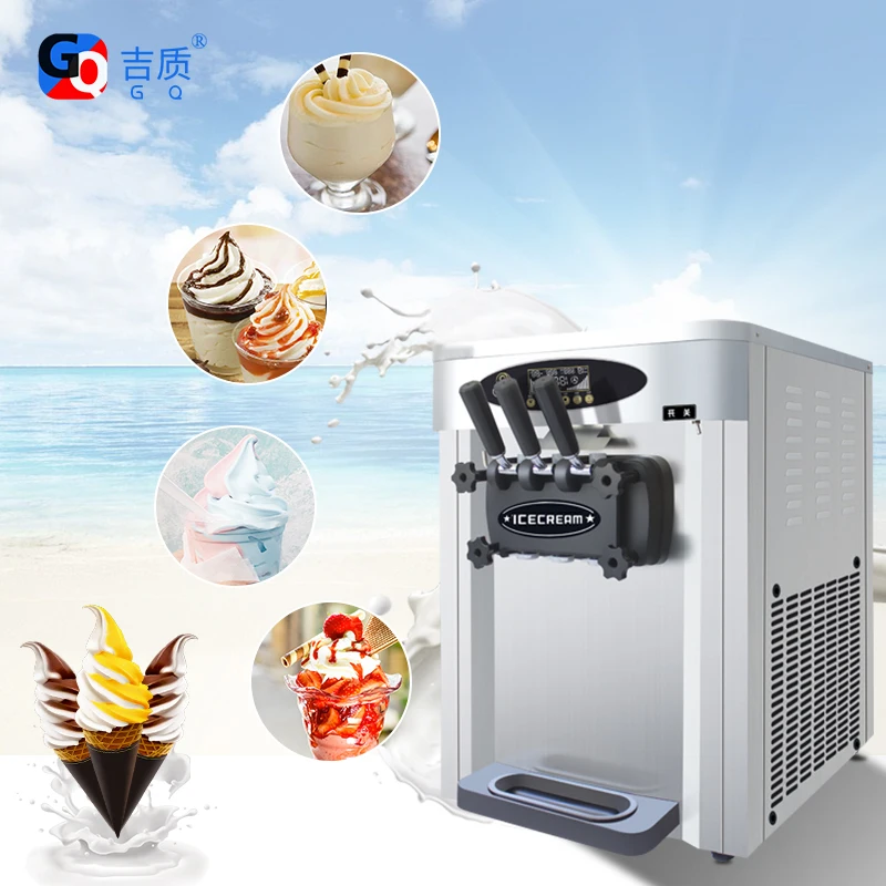 GQ-25CTB Commercial hot sale  stainless still ice cream freezer scoop Soft ice cream factory price
