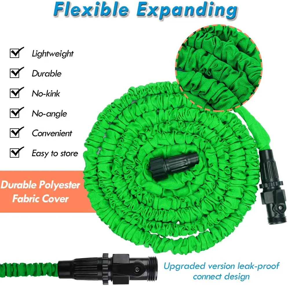 75ft 100ft 150ft 200ft 7 Patterns Flexible Expandable Garden Hose Set Soft High Pressure High Quality  Magic Hose