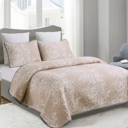 King Size Custom Print Quilt Set Luxury Quilt Bed Sheets Soft Quilted Bedding Set