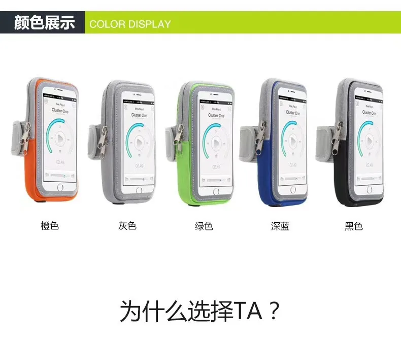 Multifunctional Outdoor Sports Armband Sweatproof Arm Bag Pocket with Key Holder Wallet for Gym Running Fit