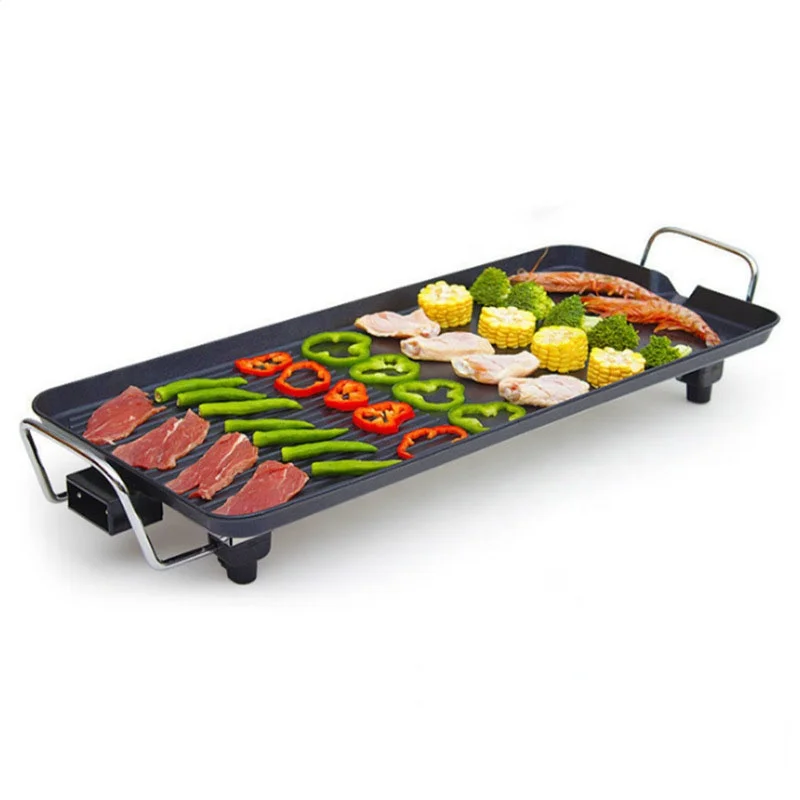 Korean family Smokeless Tabletop Adjustable BBQ Grill Electric Griddle Rotisserie bbq Pan Indoor