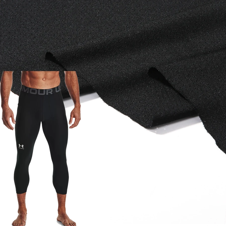 Slippery Semi-Dull Nylon Spandex Fitness pants Fabric For Sports garment