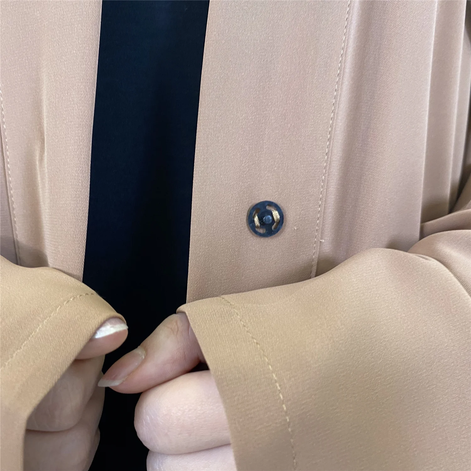 1923# New Solid Colors Butterfly Kaftan With Pockets and Button Islamic Clothing Muslim Women Abaya Dresses