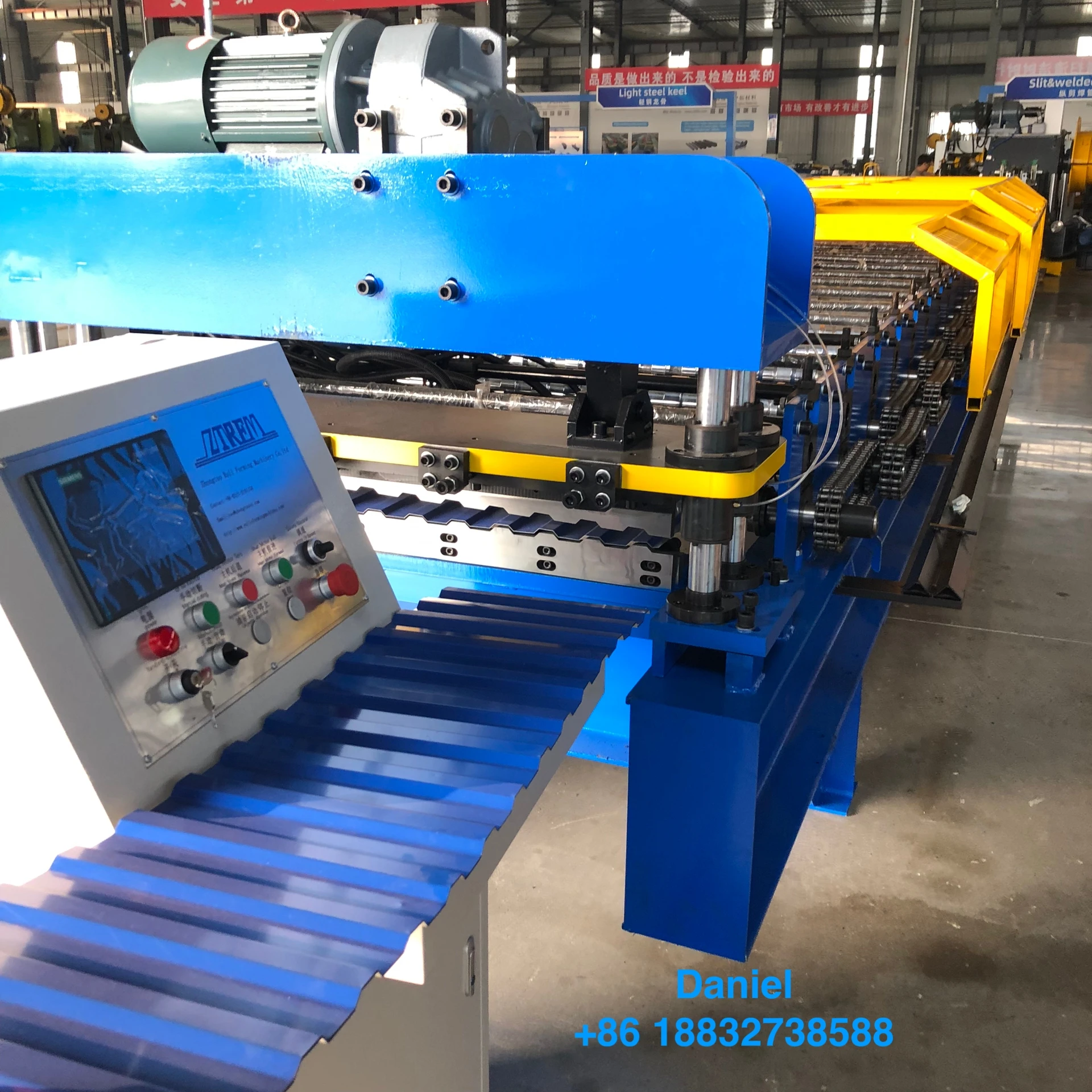 High Efficiency C8 Trapezoidal  Wall Tile Making Machine  Aluminum Wall Panel Roll Forming Machine