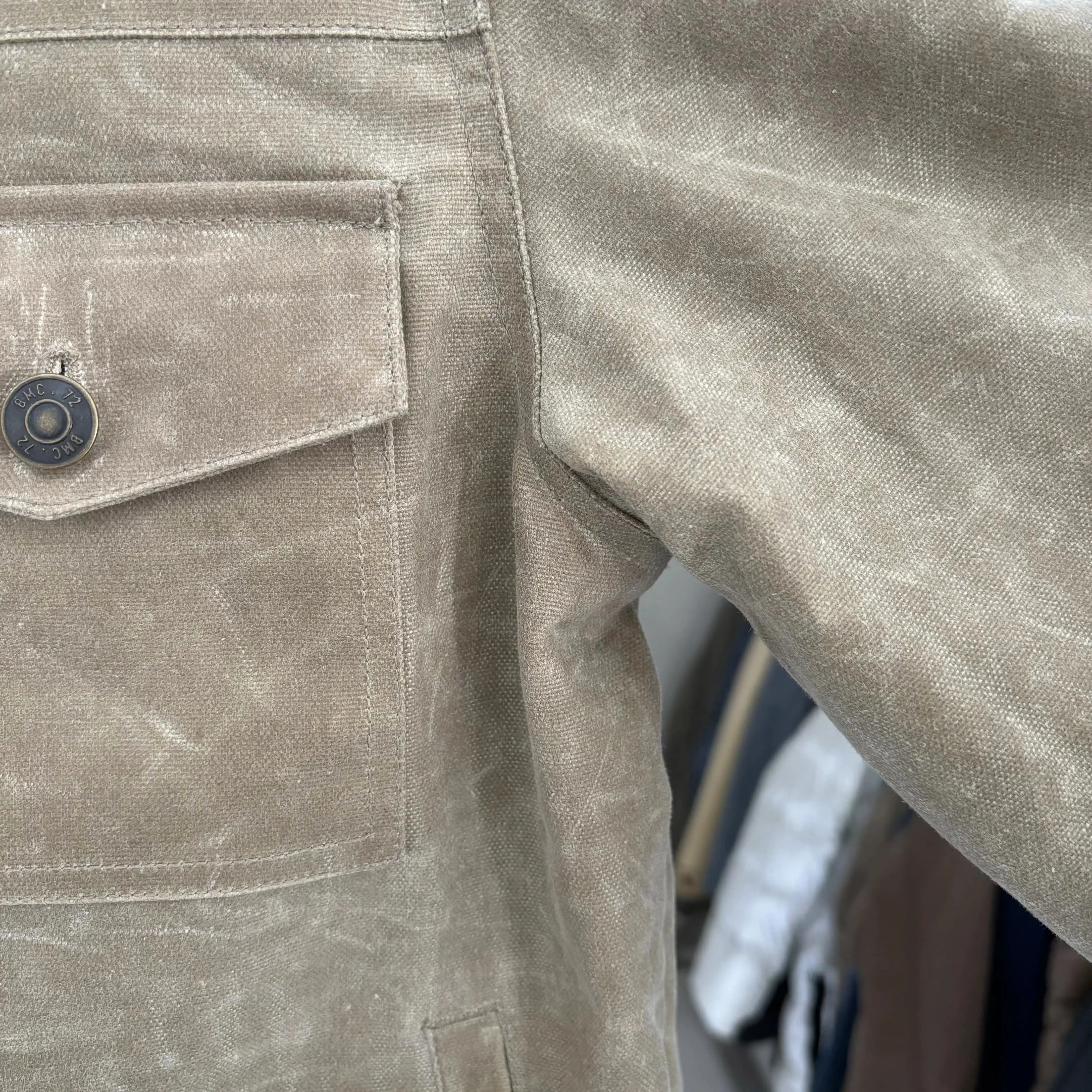 High Quality Coated Fabric Oil Wax Fabric Canvas Oil Wax Jacket Making Old Fabrics For Garment