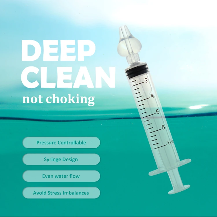 2023 Wholesale Baby Patent Portable Nasal irrigation Nose Cleaner 10 ml Baby Nasal Wash Syringe