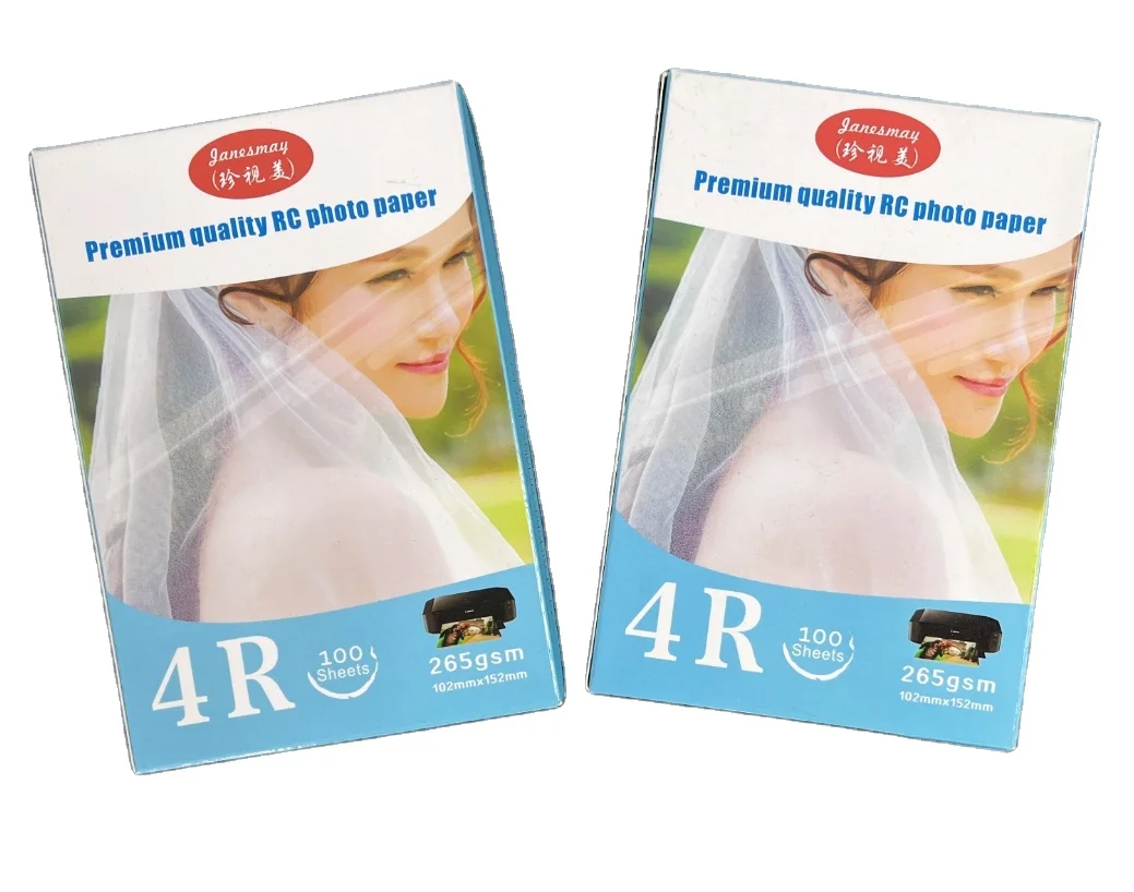 Wholesale from china eco friendly A3 / A4 / A5 Satin Surface 127x178mm Resin Coated Photo Paper