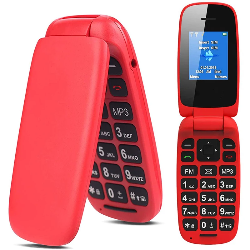 R341 1.8inch inch low price GSM WCDMA flip senior mobile phone with SOS