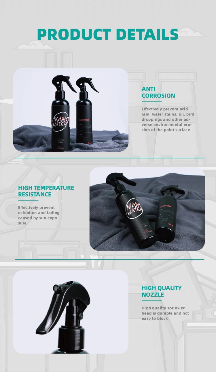 2022 Liquid Convenience Quick Spray wax for Car detailing Minute DIY 500ML G43