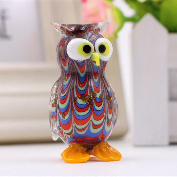 Lovely Home Desktop Decoration Unique Souvenir Small Gift Murano Glass Bird