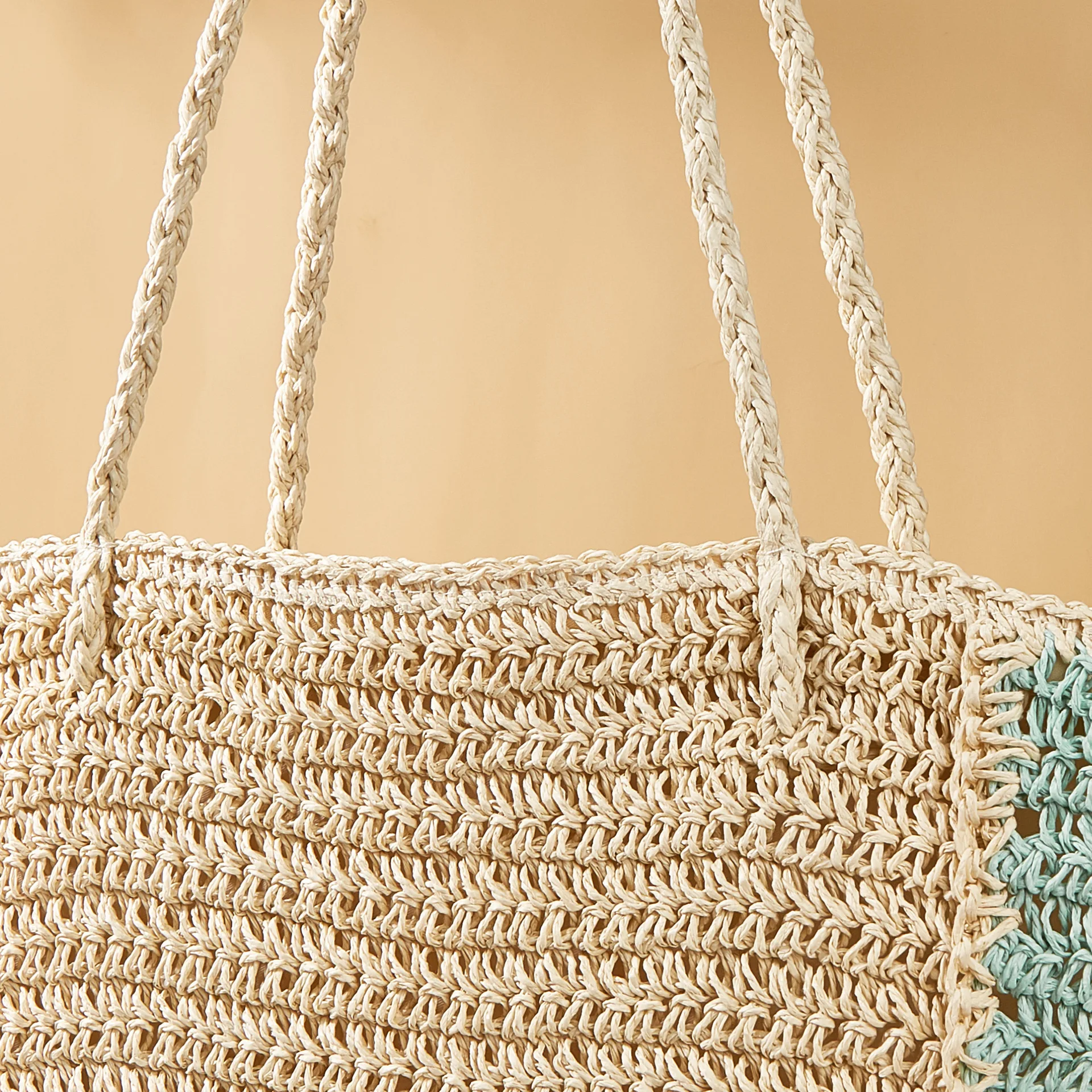 Straw Bag Summer Beach Bag Handbags for Women Paper Polyester Female Winter Fashion Bag Rafia Crochet Bag Summer 1pc/opp Bag