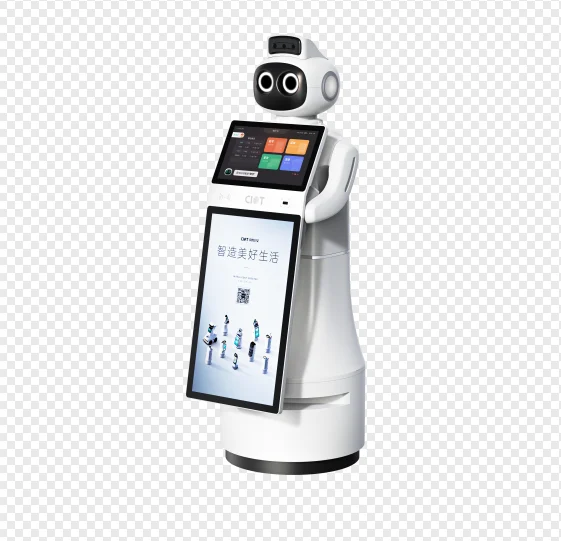 Humanoid Thermal Camera & AI Face Recognition Reception  Serving Robots
