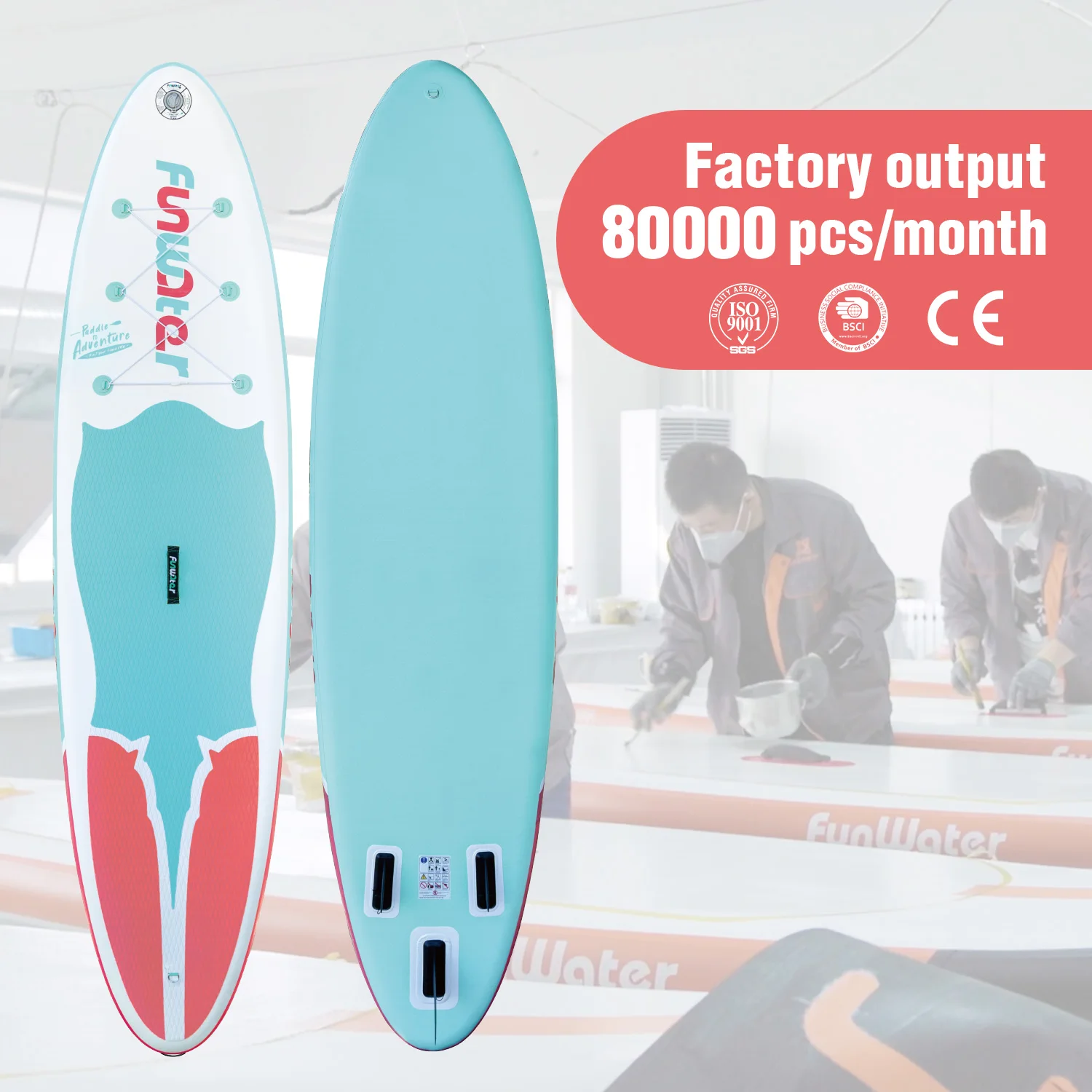 2023 New design BSCI / CE OEM factory China supplier wholesale custom stormline sup board 305cm wake board sup double layer