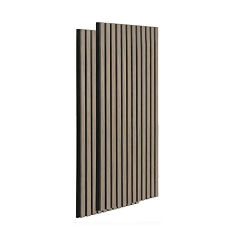 3D Mdf wood Pet Strip Sound-Absorbing fluted panel Acoustic Board Solid oak Wooden soundproof Slat Panel For Wall Panels ceiling