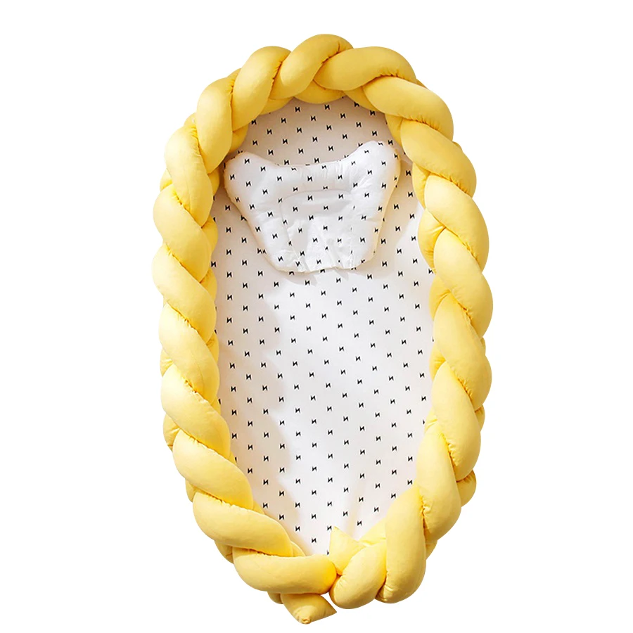 Ready to Ship Baby Nest Breathable Velvet Baby Crib Bumper with Baby Crib Bbedding Set